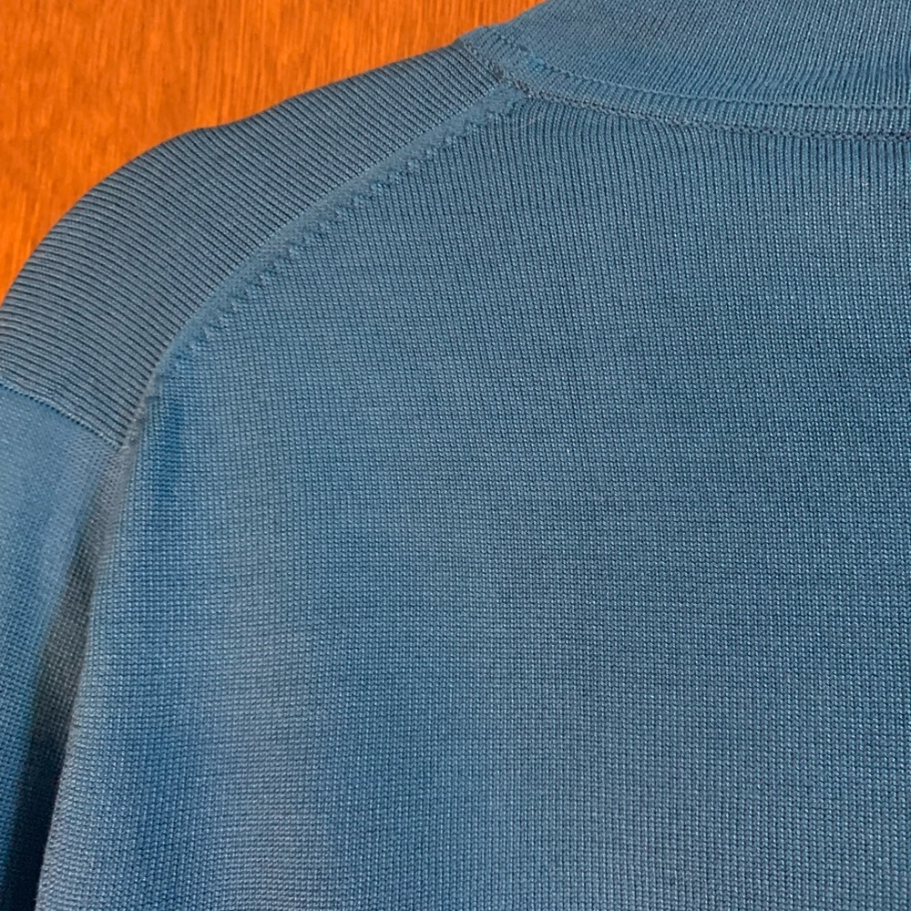 Pendleton Size Large Mock Neck Turquoise Blue Blo… - image 6